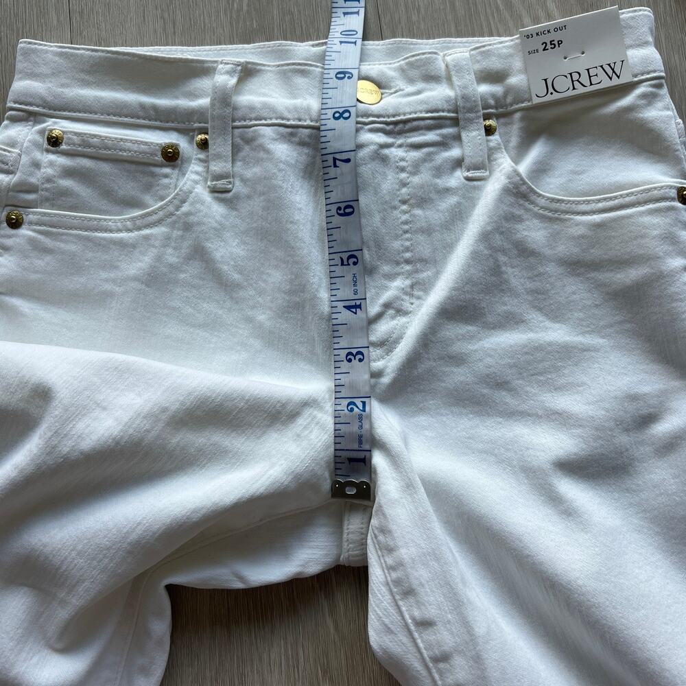 J Crew Kick Out Jeans Womens Petite 25 White Cropped - Picture 8 of 15